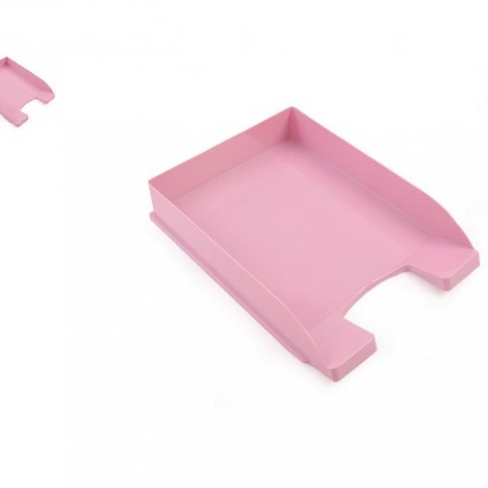 bandeja-liggo-acrilica-1-piso-a4-apilable-rosa-pastel