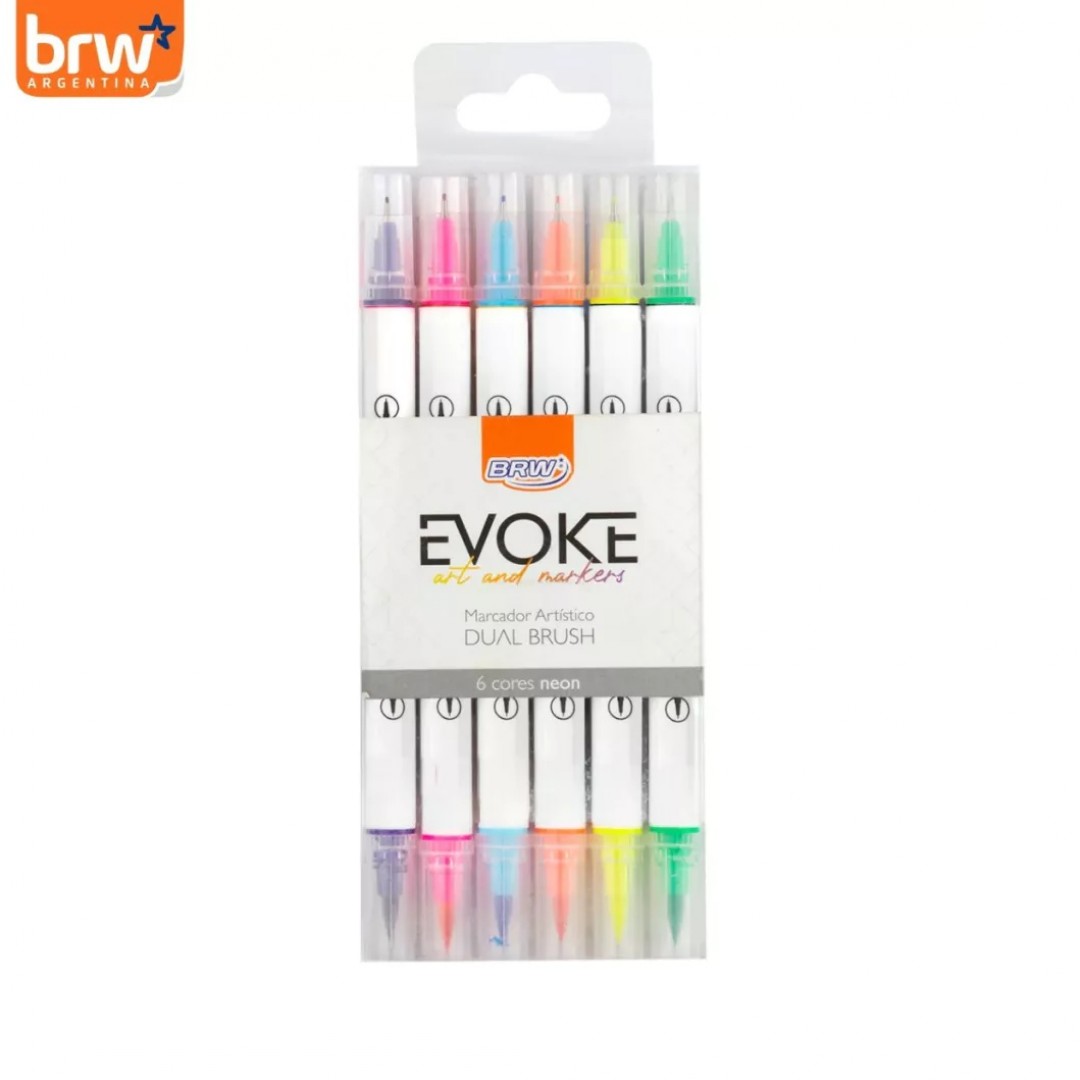 marcadores-evoke-dual-brush-doble-punta-neon-brw-4076