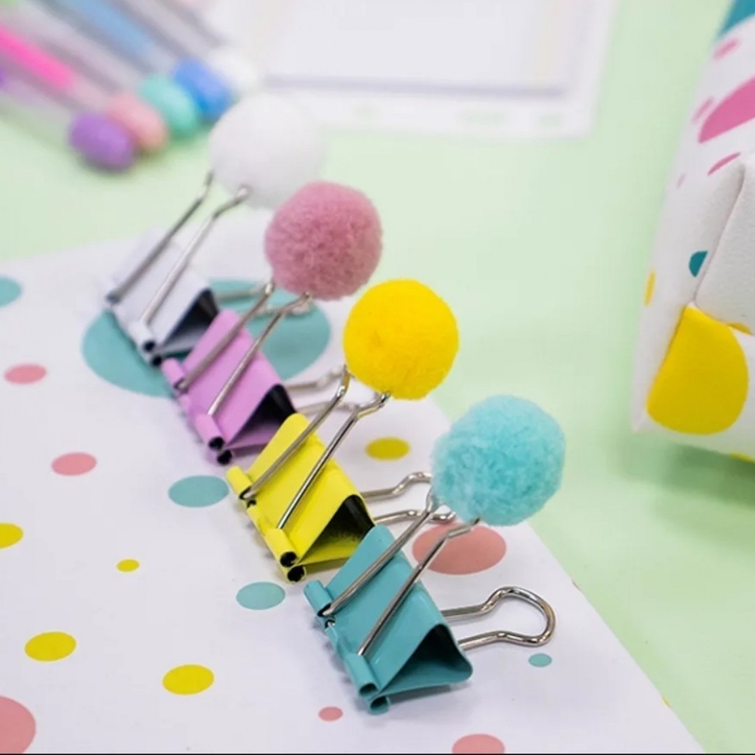 binder-clip-pompon-x4-brw