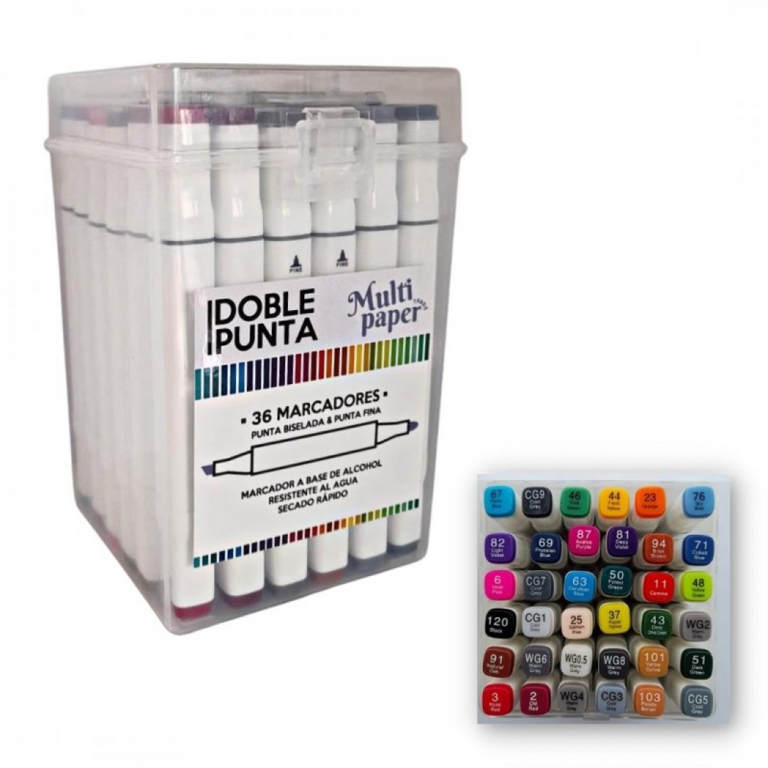 marcadores-multipaper-doble-punta-x36