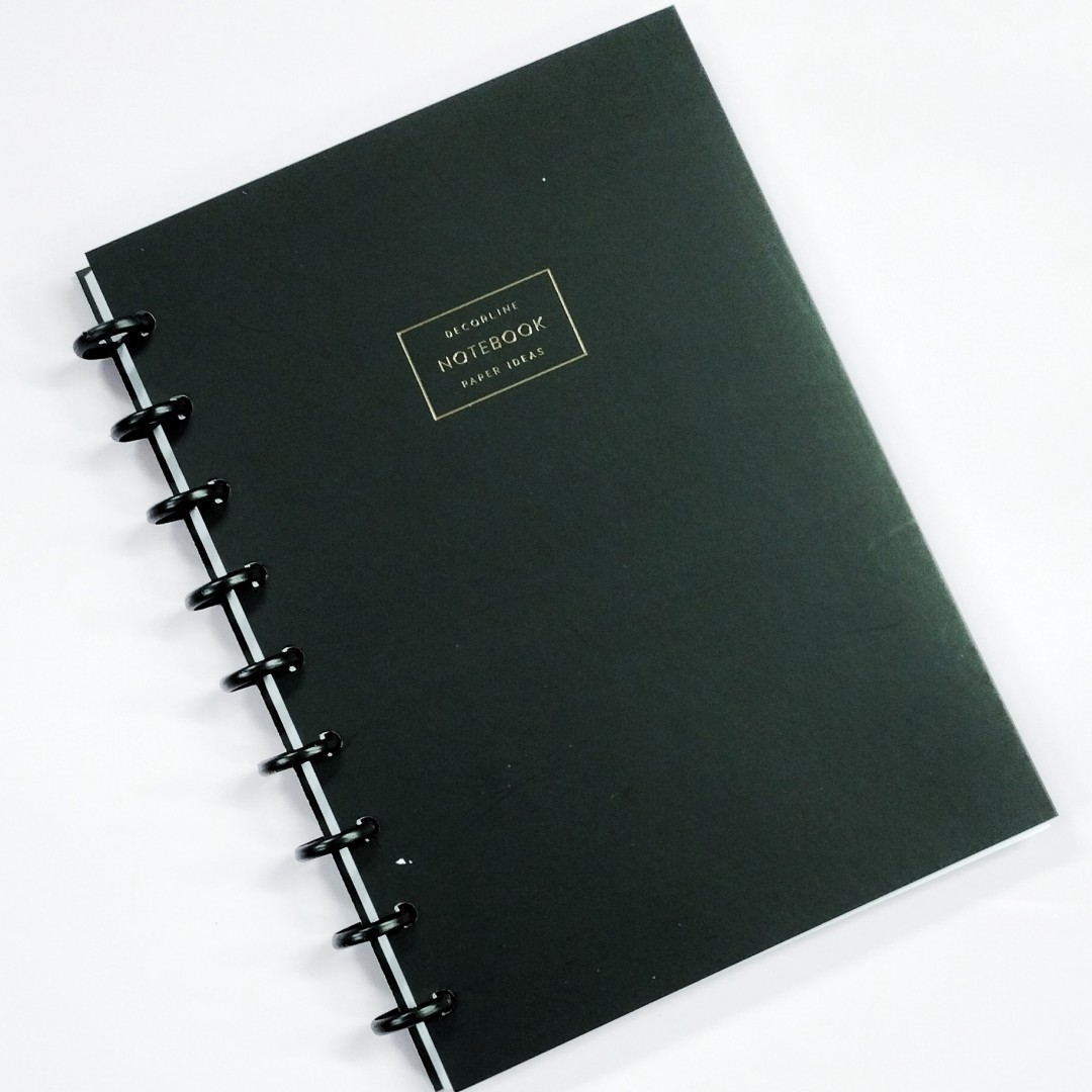 Cuaderno sistema de discos 18x25 cm hojas negras con interior de colores Do  Decorline