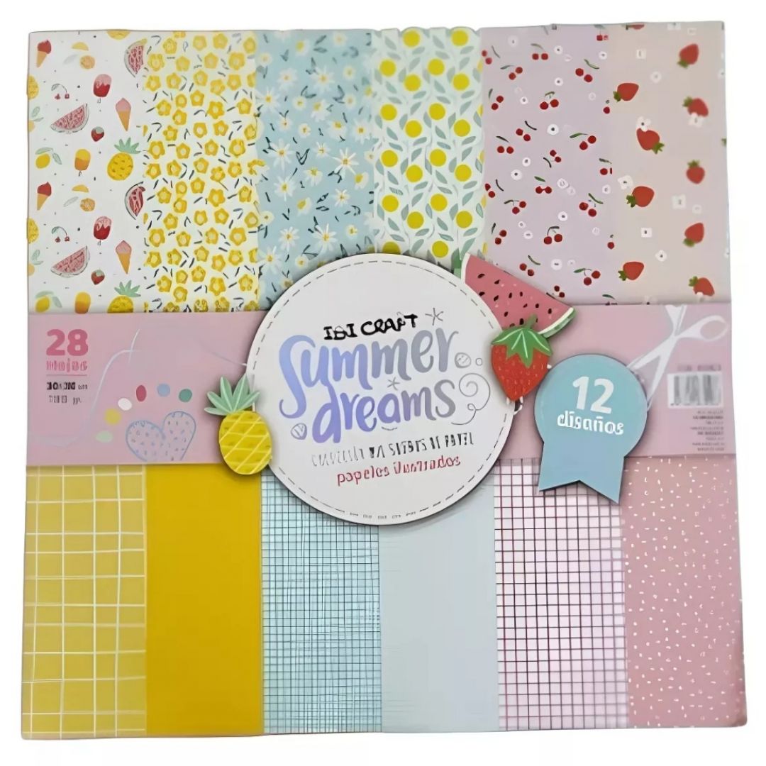 block-de-papel-ilustrado-30x30-summer-dreams-ibi-craft-8567